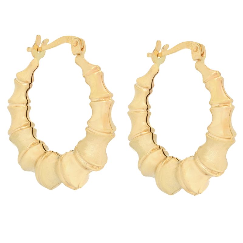 گوشواره طلا 18 عیار زنانه طلای مستجابی مدل حلقه ای کد 415